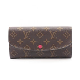 Louis Vuitton Portefeuille Emily Bifold Long Wallet, Coated Canvas, Monogram, Women's, Brown and