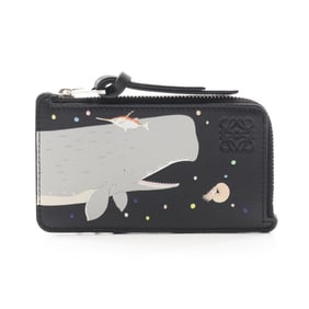 LOEWE x Suna Fujita Leather Wallet/Coin Case for Women in Black and Multicolor