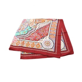 Hermes Hermès Carré Jean 140 "Aux Partes du Palais" Scarf, Silk, Cashmere, and Women's, Bordeaux,