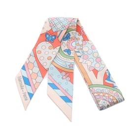Hermes Hermès Les Murmures de la Foret Twilly Silk Scarf for Women in Multicolor