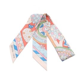 Hermes Hermès Les Murmures de la Foret Twilly Silk Scarf for Women in Multicolor