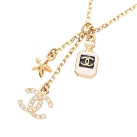 CHANEL Coco Mark Necklace with Gold-Plated Rhinestones for Women