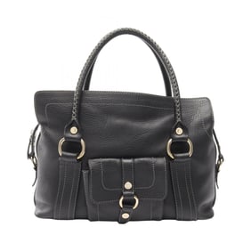 Celine handbag, leather, women's, black