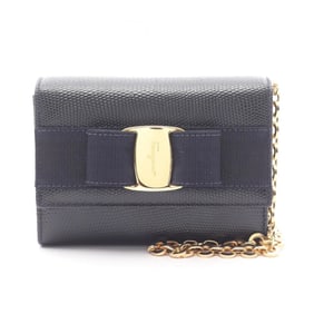 Salvatore Ferragamo Vara Ribbon Shoulder Bag, Leather, Women's, Black, AQ213202