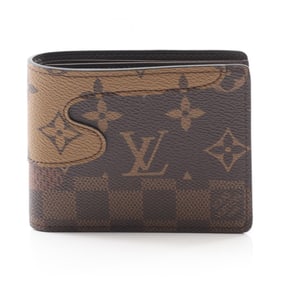 Louis Vuitton Portefeuille Slender Bifold Wallet, Coated Canvas, Monogram Landscape Design, Men's,