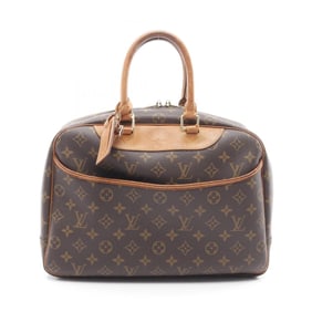 Louis Vuitton Deauville Bowling Vanity Handbag, Coated Canvas and Leather, Monogram, Women's, Brown,