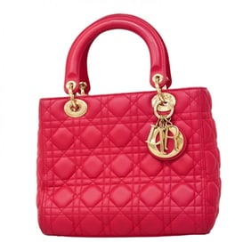 Christian Dior Cannage Lady Handbag in Pink Leather for Women