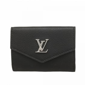 Louis Vuitton Portefeuille Lock Mini Tri-fold Wallet M63921 Noir Women's P1375519