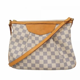 Louis Vuitton Damier Azur Siracusa PM Shoulder Bag N41113 White Women's