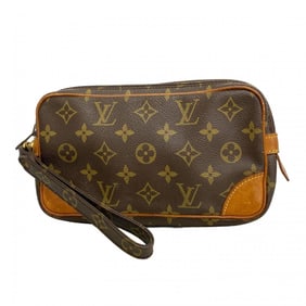 Louis Vuitton Monogram Marly Dragonne PM Clutch Bag M51827 Brown Men's