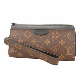 Louis Vuitton Monogram Macassar Zippy Dragonne Long Wallet M69407 Brown Noir Men's