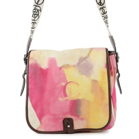 Chanel Coco Mark Embroidered Shoulder Bag Suede A90809 CHANEL