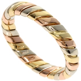 BVLGARI Tubogas Ring, 18K Yellow Gold/18KWG/18KPG, Women's