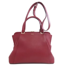 Cartier handbag calfskin ladies' CARTIER
