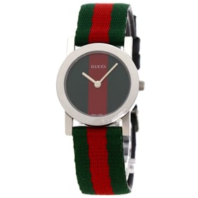 Gucci 5200L.1 Sherry Line Watch in Stainless Steel/Canvas and Leather for Women