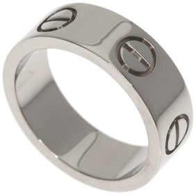 Cartier Love Ring #46 18K White Gold Women's