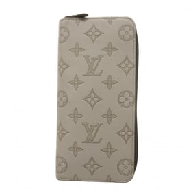 Louis Vuitton Monogram Shadow Zippy Wallet Vertical M81384 Gray Men's Long