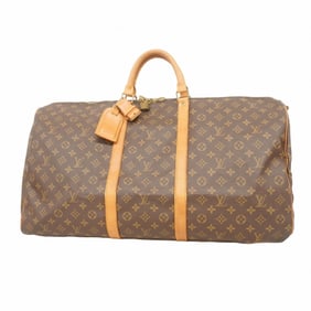 Louis Vuitton Monogram Keepall Bandouliere 60 Boston Bag M41412 Brown Men's and Women's