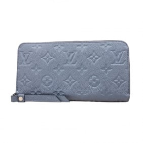 Louis Vuitton Monogram Empreinte Zippy Wallet M80958 Metallic Blue Women's