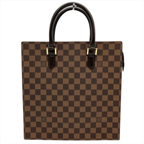 Louis Vuitton Sac Plat Handbag Damier Ebene N51140 Brown MI0978 Women's