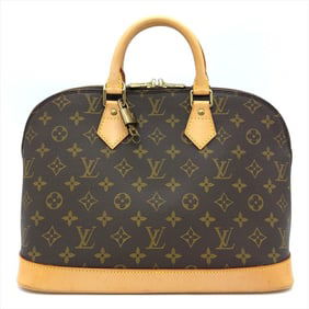 Louis Vuitton Alma MM Handbag Monogram Canvas M51130 Brown SD0966 Women's