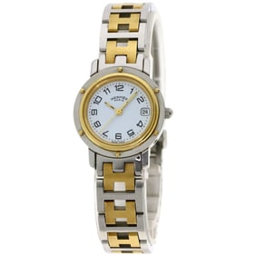 Hermès CL4.220 Clipper Watch in Stainless Steel/SSxGP for Women
