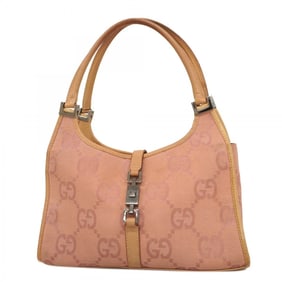 Gucci Jumbo GG 002 1068 Canvas Pink Handbag for Women P1376012