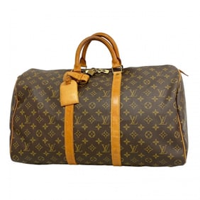 Louis Vuitton Monogram Keepall 50 Boston Bag M41426 Brown Men's and Women's