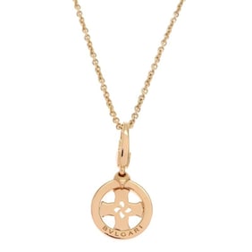 Bvlgari Tondo Cross Charm Necklace for Men and Women in 750 Yellow Gold