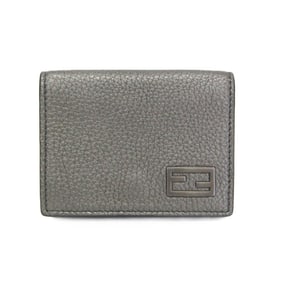Fendi FF 7M0280 Men,Women Leather Wallet (tri-fold) Metallic Gray
