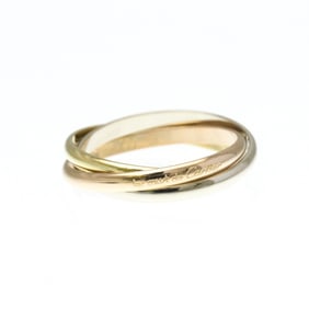 Cartier Trinity Yellow Gold (18K),Pink Gold (18K),White Gold (18K) Fashion No Stone Band Ring Gold