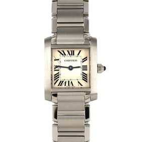 Cartier Tank Française SM W51008Q3 Stainless Steel Quartz Watch