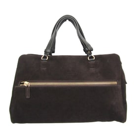 Marni VGMPK16N00 Men,Women Suede,Leather Handbag Dark Brown