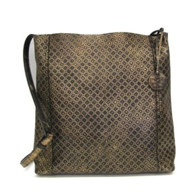 Bottega Veneta Intreccio Mirage Butterfly Men,Women Leather Shoulder Bag Gold,Black