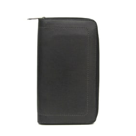 Louis Vuitton Zippy Organizer M97026 Men's Utah Leather Long Wallet (bi-fold) Basalt