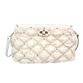 Valentino Garavani Rockstud Spike Women's Leather Shoulder Bag White