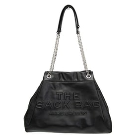 Marc Jacobs The Large Chain Sack Bag 2S5HSH025H02 Women's Leather Tote Bag Black