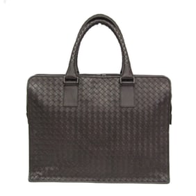 Bottega Veneta Intrecciato Men's Leather Briefcase,Document Case Dark Brown