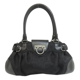 Salvatore Ferragamo Women's Canvas Handbag with Gancini Hardware