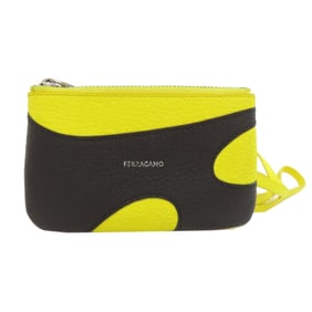Salvatore Ferragamo cutout pouch/coin case, leather, for women.