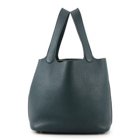 Hermes Hermès Picotin Lock MM Handbag, Vert Cypress, Taurillon Clemence, B Stamp