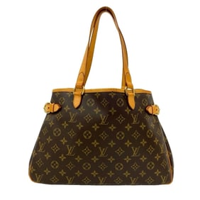 LOUIS VUITTON Batignolles Horizontal Monogram Leather Tote Bag/Semi-Shoulder Bag Brown 72571
