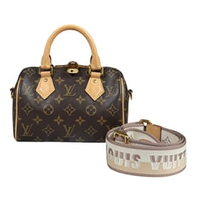 Louis Vuitton Speedy 20 Bandouliere Monogram Shoulder Bag in Canvas, M46222, Brown, Women's, LOUIS