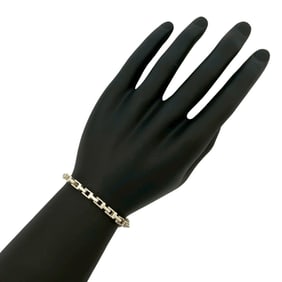 TIFFANY & Co. Tiffany T Narrow Bracelet, 925 Sterling Silver, Chain Bangle, 51959