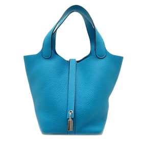 Hermes Hermès Picotin Lock PM Handbag in Taurillon Clemence Leather with Y Stamp, Silver