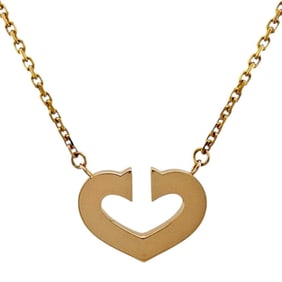 Cartier C Heart Necklace, 18K Gold, Women's, CARTIER
