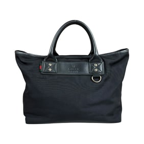 Gucci Sherry Tote Bag, Nylon Canvas, 246394, Black, Unisex