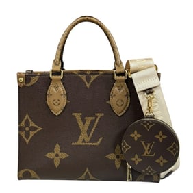 Louis Vuitton On the Go PM Monogram Giant Shoulder Bag, M46373, Brown, Women's, LOUIS VUITTON, 2-Way