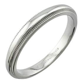 Tiffany & Co. Milgrain Ring, size 19.5, Pt950 Platinum, Unisex, TIFFANY