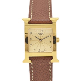 Hermès H Watch PM Women's Ivory Dial Leather Strap Quartz Movement HH1.201